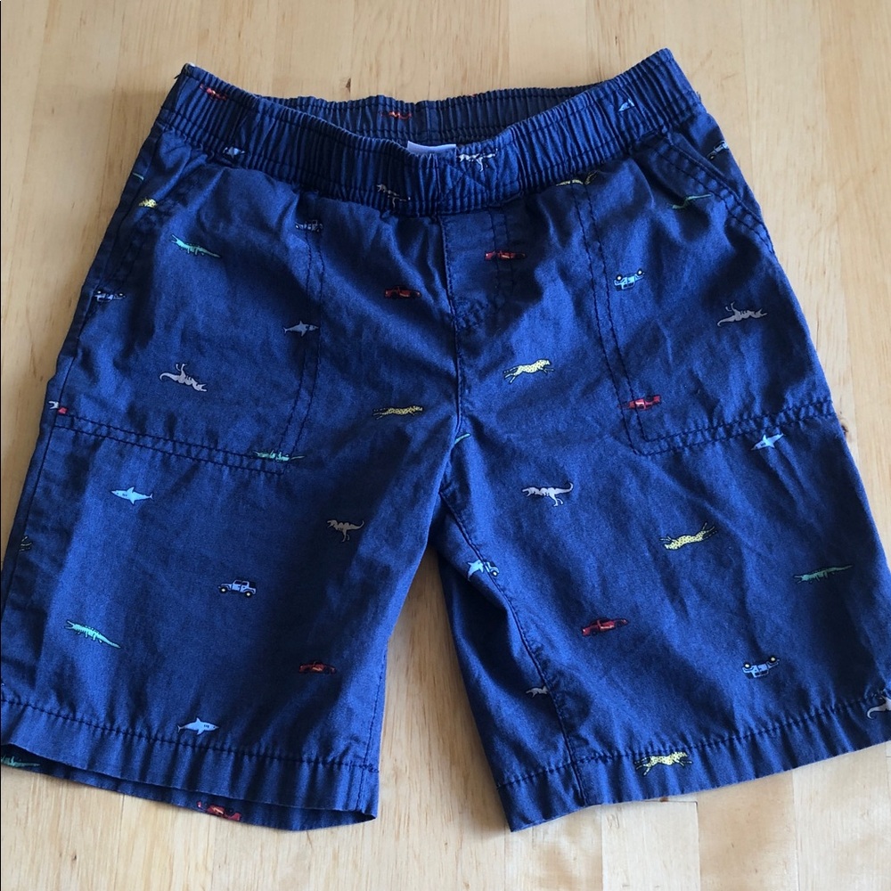 Blue Kids' Shorts with Embroidered Animals Carter’s 5t